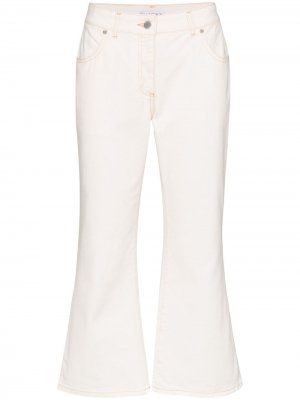 Укороченные расклешенные джинсы JW Anderson. Цвет: белый