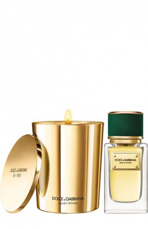 Ароматическая свеча Velvet Collection Vetiver Dolce&Gabbana. Цвет: бесцветный