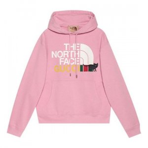 Толстовка (WMNS) x North Face Hooded Sweatshirt 'Pink', розовый Gucci