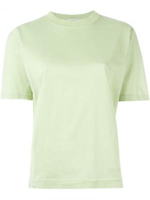 Классическая футболка Céline Vintage. Цвет: зелёный