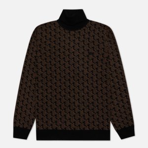 Мужской свитер Contrast Collar Monogram Lacoste. Цвет: чёрный