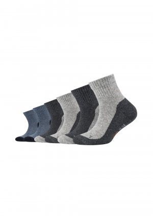 Спортивные носки Camano, пыльно-синий/пестрый серый/черный camano