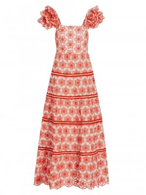 Платье макси Tawny с рюшами , разноцветный Alice + Olivia