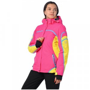 Куртка, размер 48, желтый, розовый Fun Rocket. Цвет: розовый/голубой