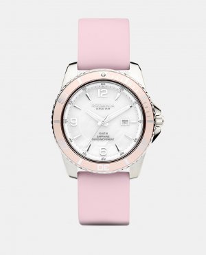 Léman Ladies Classic R18022 розовые силиконовые женские часы , розовый Rodania