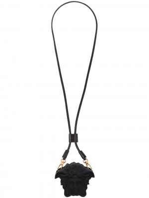 Чехол для AirPods с декором La Medusa Versace. Цвет: черный