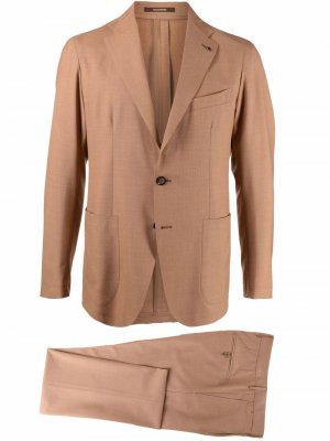 Two-piece single-breasted suit Tagliatore. Цвет: коричневый