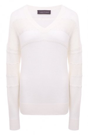 Шерстяной пуловер Lorena Antoniazzi. Цвет: белый