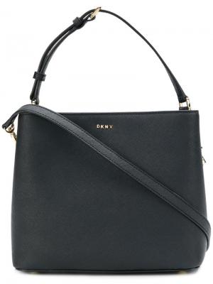 Мини-сумка на плечо модели ведро Donna Karan. Цвет: черный