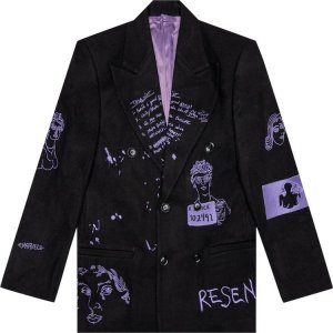 Блейзер Embroidery Suit Blazer 'Black', черный KidSuper