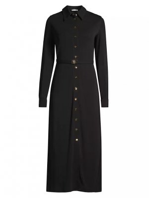 Платье-рубашка из джерси с поясом , черный Tory Burch