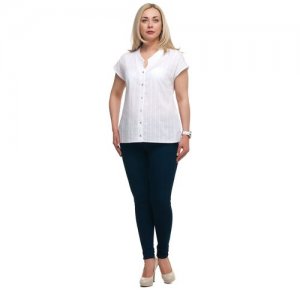 Блуза , размер 48, белый Olsi. Цвет: белый