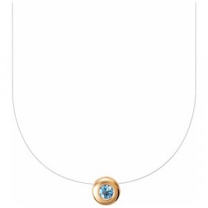 Леска на шею с подвеской 61002-150-175-02 аквамарином Vesna jewelry