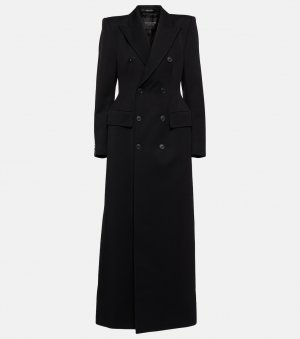 Структурированное двубортное шерстяное пальто BALENCIAGA, черный Balenciaga