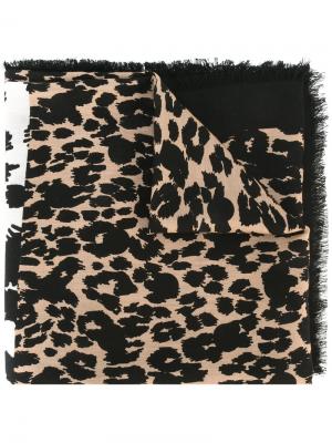 Шарф с леопардовым рисунком Marc Jacobs. Цвет: чёрный
