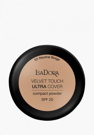 Пудра Isadora компактная Velvet Touch Ultra Cover Compact Powder SPF 20 65, 10 г. Цвет: бежевый