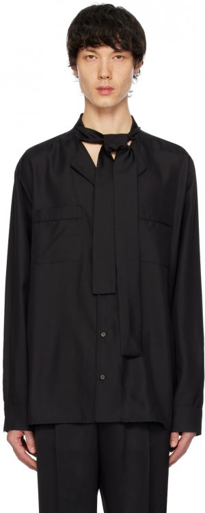 Черная рубашка-шарф Valentino