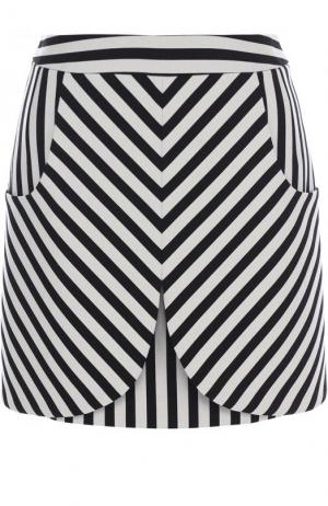 Мини-юбка с контрастную полоску Dolce & Gabbana. Цвет: черно-белый