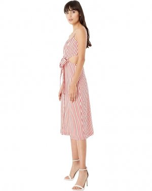 Платье Fluid Stripe Front Tie Dress, цвет Red/White Jason Wu