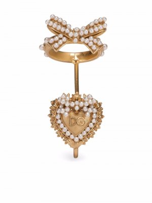 Декорированное кольцо Dolce & Gabbana. Цвет: золотистый