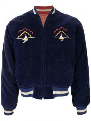 Двухсторонняя куртка Souvenir 1950-х годов Fake Alpha Vintage. Цвет: красный
