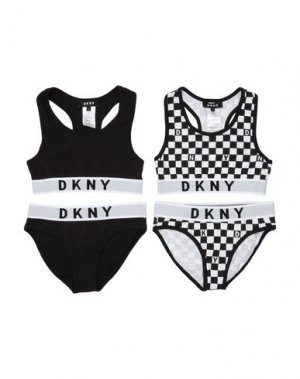 Комплект белья DKNY. Цвет: черный