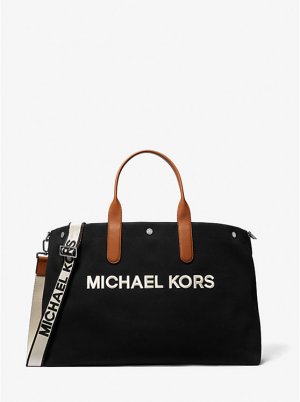 Большая сумка-тоут Brooklyn из хлопковой парусины , черный Michael Kors Mens