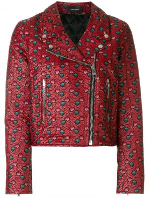 Байкерская куртка Heaton с вышивкой Isabel Marant. Цвет: красный