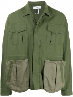 Однобортная куртка Facetasm. Цвет: зеленый