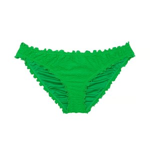 Плавки бикини Victoria's Secret Swim Mix & Match Ruffle Cheeky Fishnet, зеленый Victoria's. Цвет: зеленый