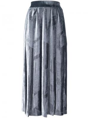 Плиссированная юбка Si Jay. Цвет: серый