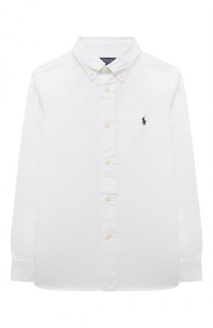 Хлопковая рубашка Polo Ralph Lauren. Цвет: белый