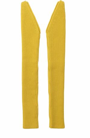 Вязаные рукава из смеси шерсти и кашемира CALVIN KLEIN 205W39NYC. Цвет: желтый
