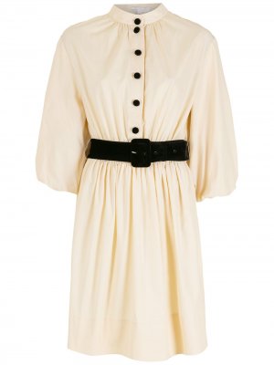 Платье на пуговицах с поясом Nk. Цвет: белый