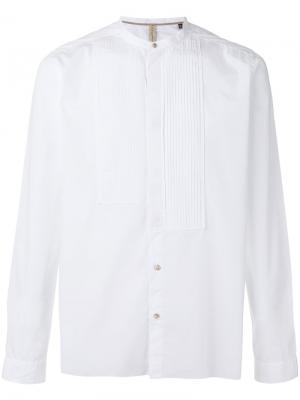 Рубашка с плиссированным нагрудником Dnl. Цвет: белый