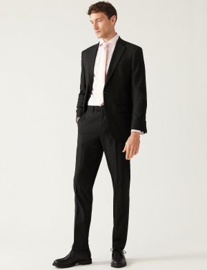 Пиджак стандартного кроя из эластичной ткани , черный Marks & Spencer