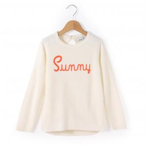 Пуловер с круглым вырезом Sunny 3-12 лет La Redoute Collections. Цвет: экрю