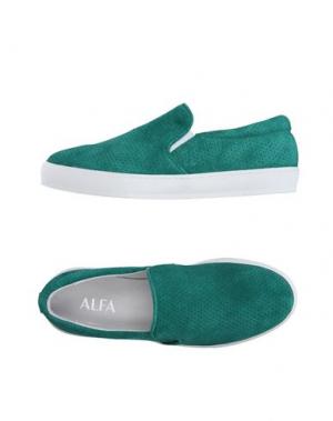 Низкие кеды и кроссовки ALFA. Цвет: изумрудно-зеленый