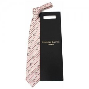 Дизайнерский галстук светлых тонов с контрастными изображениями 820198 Christian Lacroix