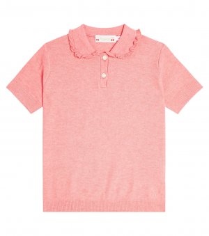 Рубашка-поло frynja с рюшами , розовый Bonpoint