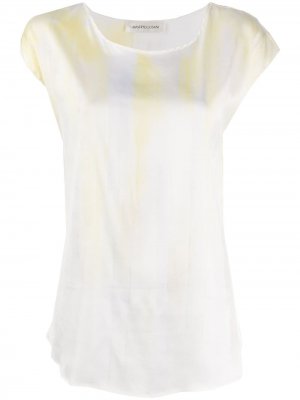 Блузка с контрастным принтом Lamberto Losani. Цвет: белый