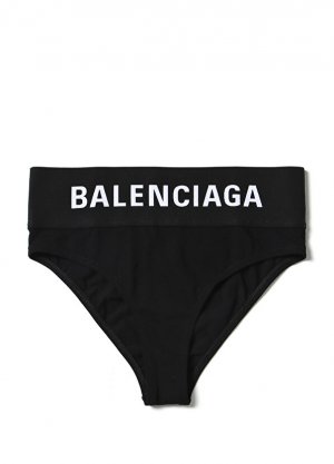 Черные трусики с логотипом Balenciaga