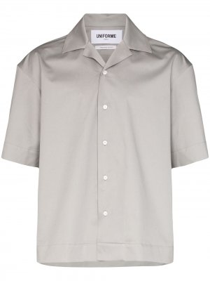 Рубашка на пуговицах UNIFORME. Цвет: серый