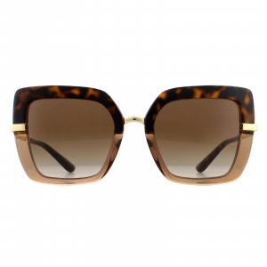 Квадратный топ Havana на прозрачных коричнево-коричневых солнцезащитных очках с градиентом , коричневый Dolce & Gabbana