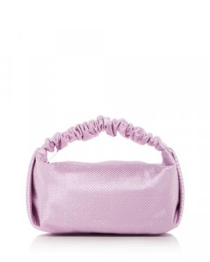 Миниатюрный атласный клатч с украшением Scrunchie , цвет Purple Alexander Wang