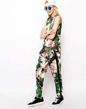 Свободные спортивные штаны с цветочным принтом Ying Yang Jaded London. Цвет: мульти