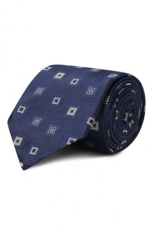 Шелковый галстук Giampaolo. Цвет: синий