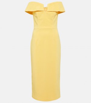 Платье миди из сетчатой ткани lumiere , желтый Rebecca Vallance