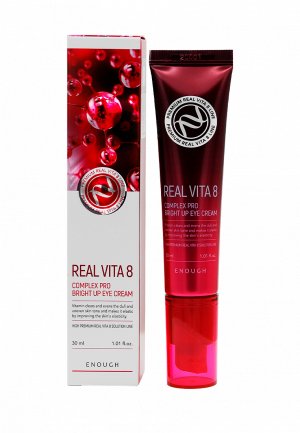 Крем для кожи вокруг глаз Enough Premium Real Vita 8 Eye Cream с витаминным комплексом, 30 мл. Цвет: красный