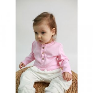 Лонгслив Лонглив с длинными рукавами для малышей, размер 74, розовый JoliKids. Цвет: розовый